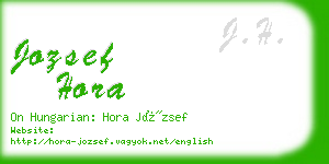 jozsef hora business card